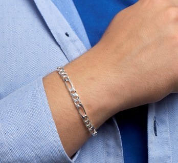 behandeling Maak het zwaar verlamming Zilveren armband 6 mm - 21 cm - Heren figaro - Herenarmbanden -  Budgetjuwelier